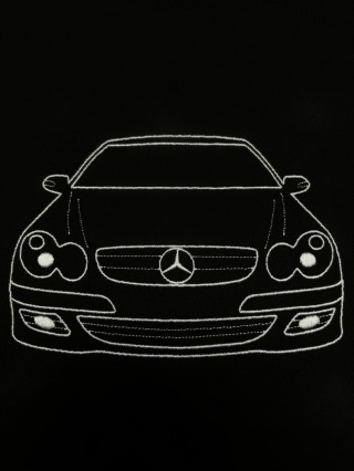 Crewneck z haftem pojazdu